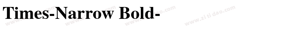 Times-Narrow Bold字体转换